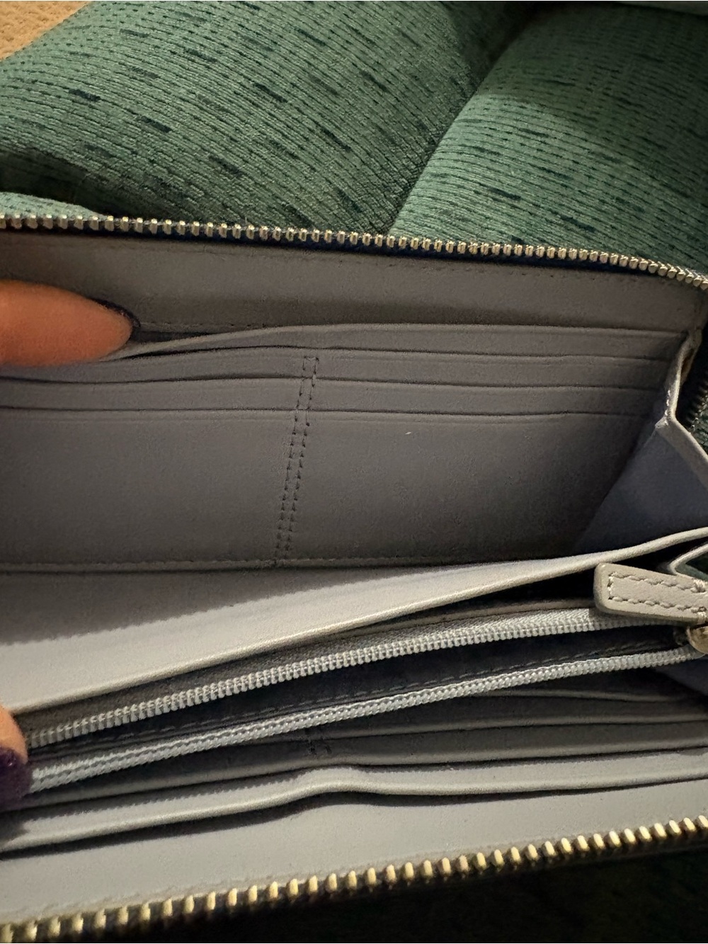 Coach Glossy Patent Leather Zip Wallet - Picture 11 of 15
